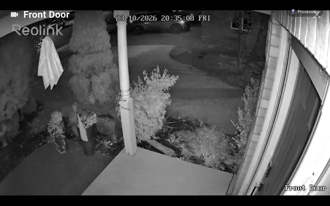Live front-door camera view